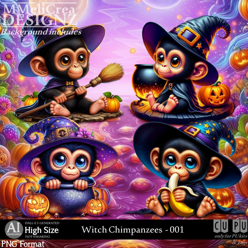 (image for) AI - Witch Chimpanzees - CU001 (CU4PU/PNG)